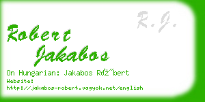 robert jakabos business card